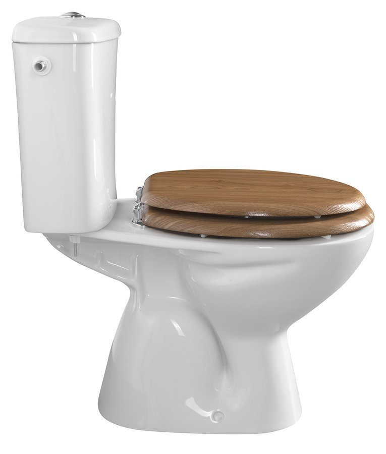 Aqualine AQUALINE WC sedátko, dub, na WC kombi
