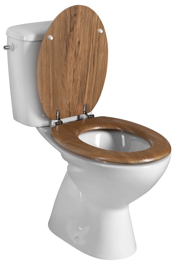 Aqualine AQUALINE WC sedátko, dub, s otevřeným sedátkem