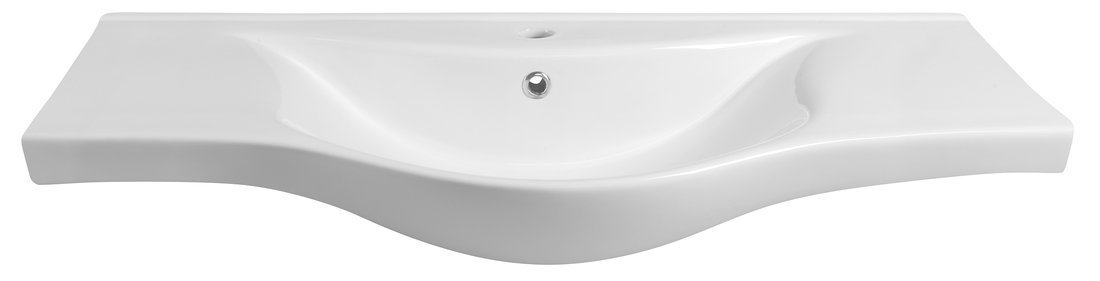 Aqualine ZARA 100 keramické umyvadlo nábytkové 99,5x46,5cm, bílá, pohled zboku
