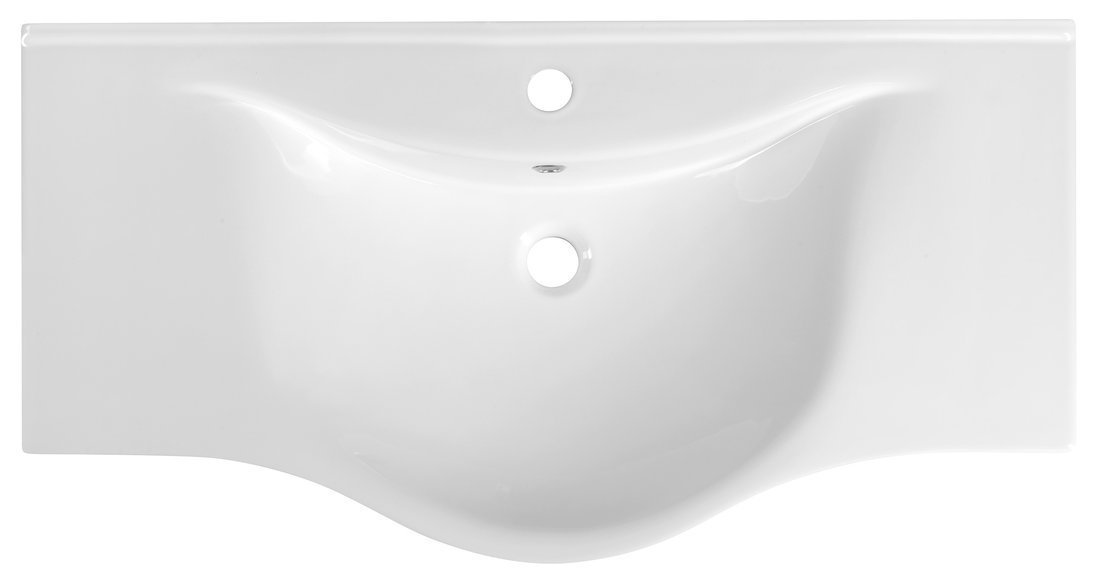 Aqualine ZARA 100 keramické umyvadlo nábytkové 99,5x46,5cm, bílá, pohled shora