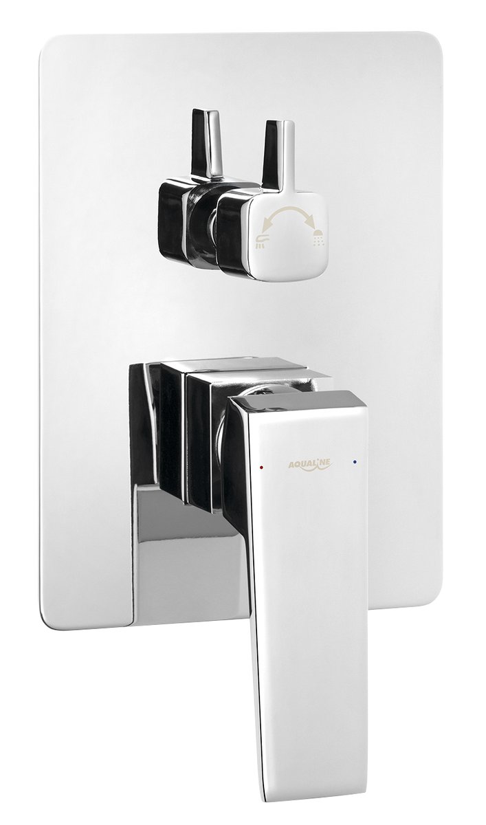 Aqualine RITMO podomítková sprchová baterie, box, 2 výstupy, chrom