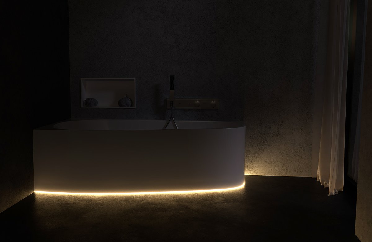 Polysan MONOLITH LED ambientní osvětlení, s LED podsvícením soklu