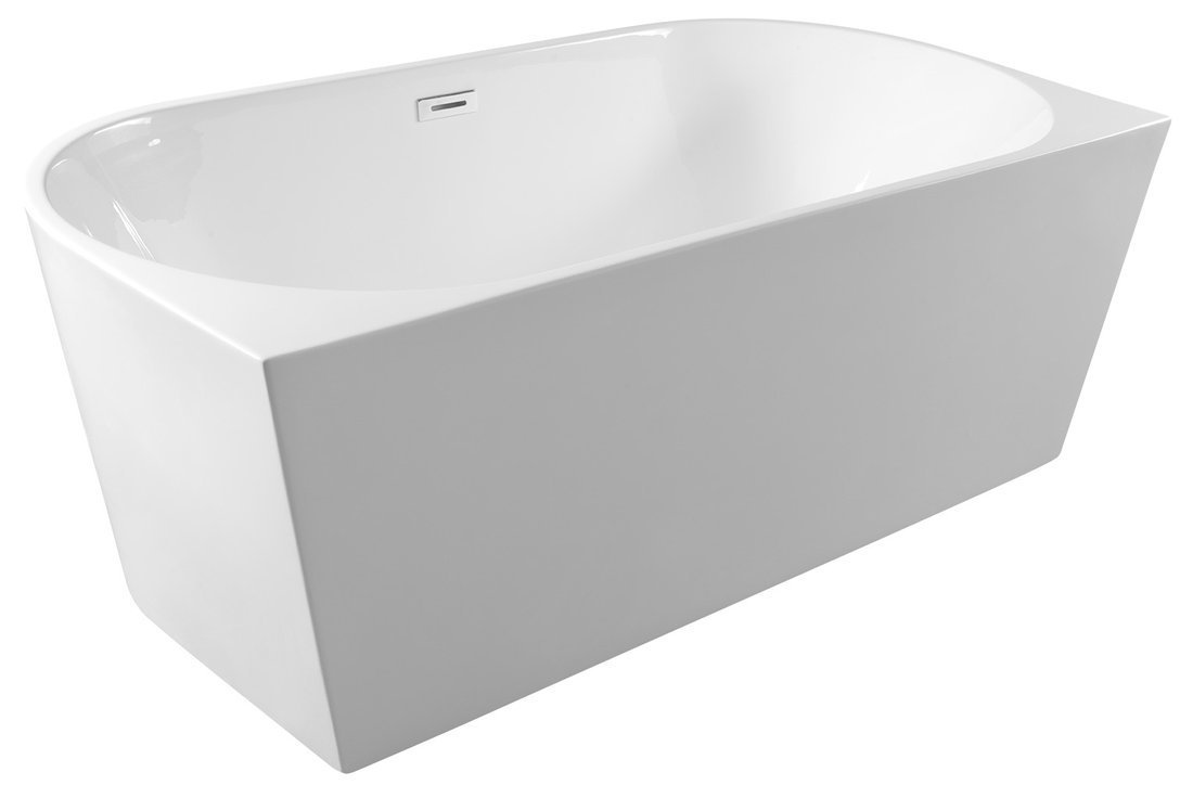 Aqualine TAJO nástěnná stojící vana, 180x80cm, bílá, pohled shora z úhlu 2
