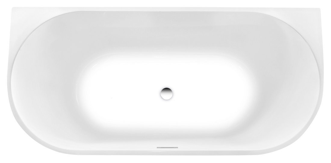 Aqualine TAJO nástěnná stojící vana, 180x80cm, bílá, pohled shora