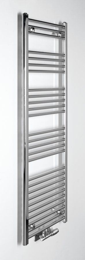 Aqualine ALYA otopné těleso rovné 400x1600mm, středové připojení, chrom, pohled zboku