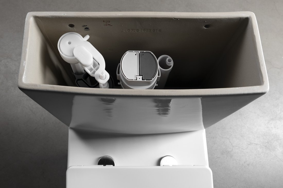 Aqualine VERMET WC kombi, spodní/zadní odpad, bílá, vnitřek splachovací nádržky