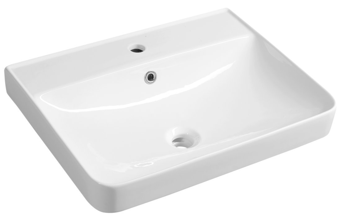 Aqualine ZEN keramické umyvadlo nábytkové 60x45cm, bílá