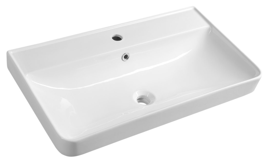 Aqualine ZEN keramické umyvadlo nábytkové 80x45cm, bílá