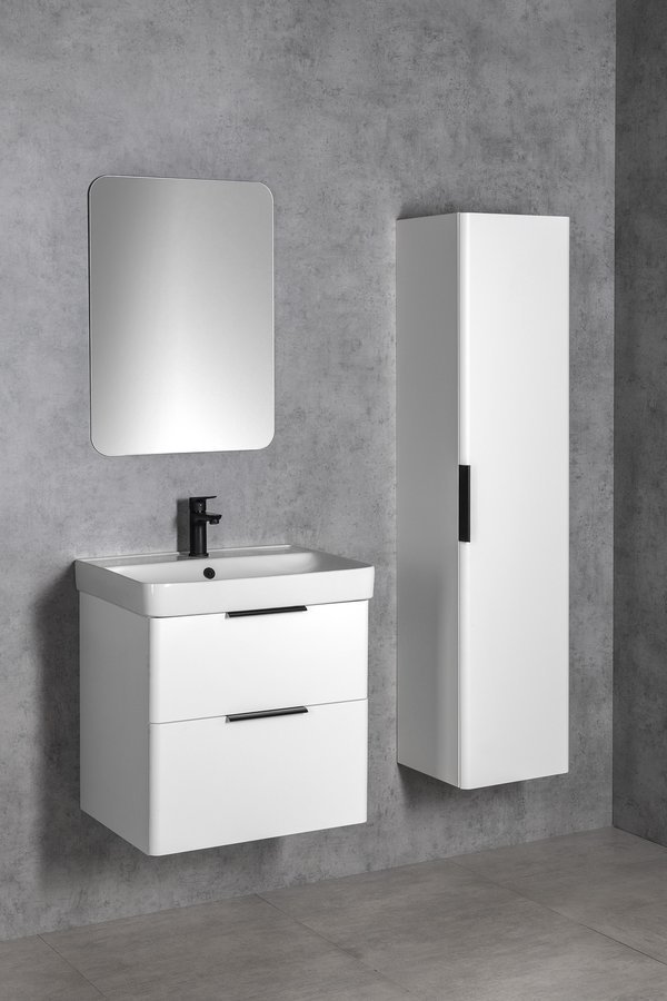 Aqualine DENEB skříňka vysoká 31x150x35cm L/P, bílá mat, v koupelně