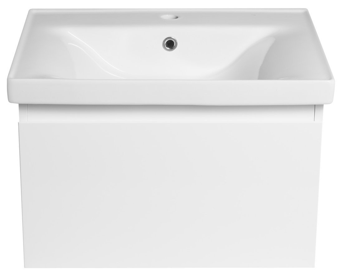 Aqualine ALTAIR umyvadlová skříňka 57x35x45cm, bílá, pohled zepředu