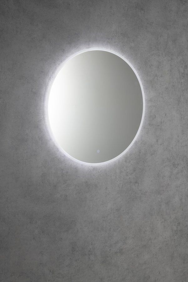 Aqualine URSA kulaté zrcadlo s LED osvětlením ø 60cm, dotykový senzor, stmívatelné, podsvícené na stěně