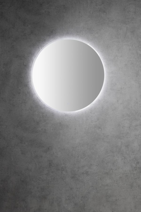 Aqualine URSA kulaté zrcadlo s LED osvětlením ø 60cm, dotykový senzor, stmívatelné, podsvícené na stěně 2