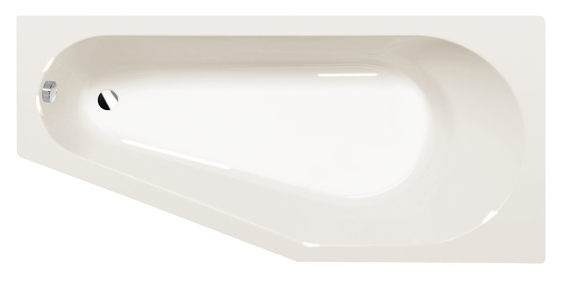 Polysan TIGRA R asymetrická vana 170x80x46cm, ivory