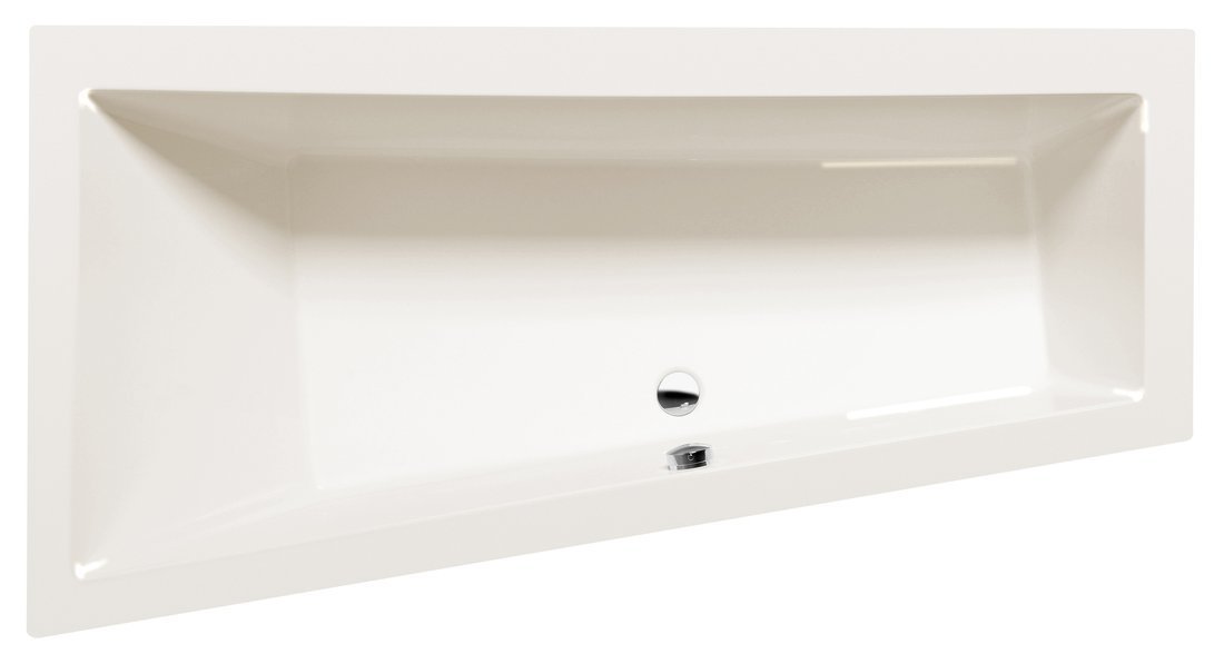 Polysan ANDRA L asymetrická vana 160x90x45cm, ivory