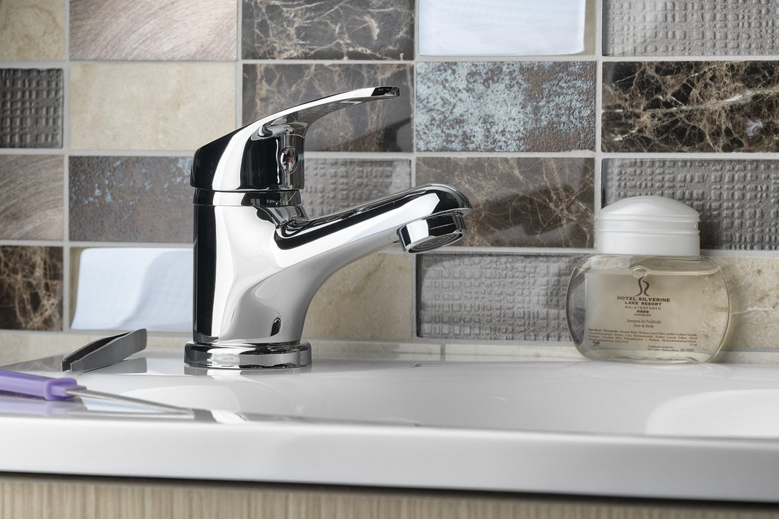 Aqualine AQUALINE 35 stojánková umyvadlová baterie, ECO kartuše, chrom, na umyvadle