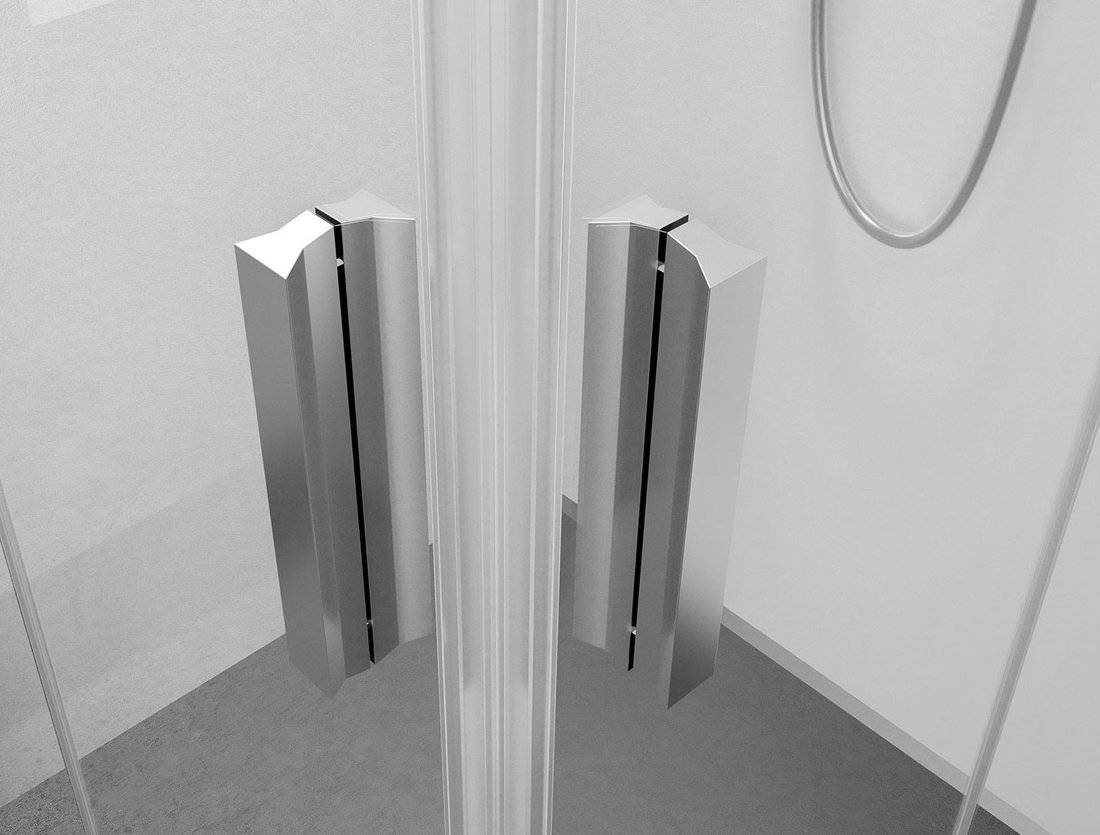 Polysan ZOOM čtvercový sprchový kout 900x900mm, rohový vstup, detail magnetického těsnění