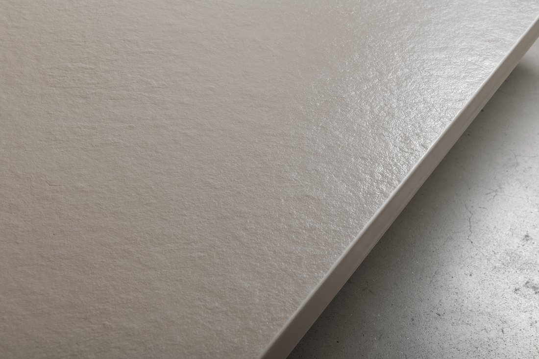 Polysan TRENECA vanička z litého mramoru s možností úpravy rozměru, 150x90cm, béžová mat, detail povrchu a hrany