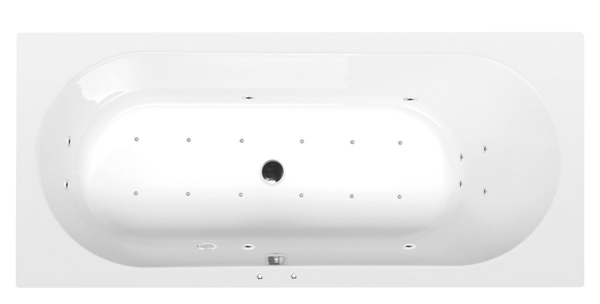 Polysan ASTRA B hydromasážní vana, 165x75x48cm, Active Hydro-Air, chrom