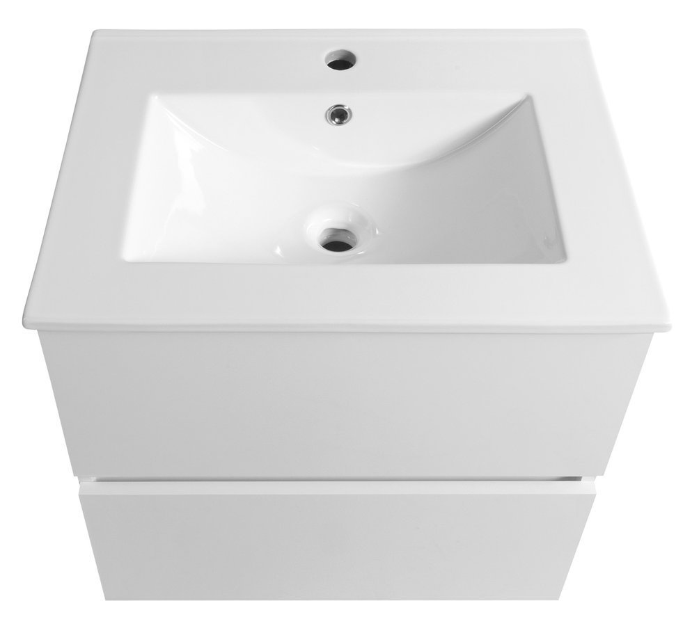 Aqualine PANEDA umyvadlová skříňka 59,5x55x45,2cm, bílá, pohled shora
