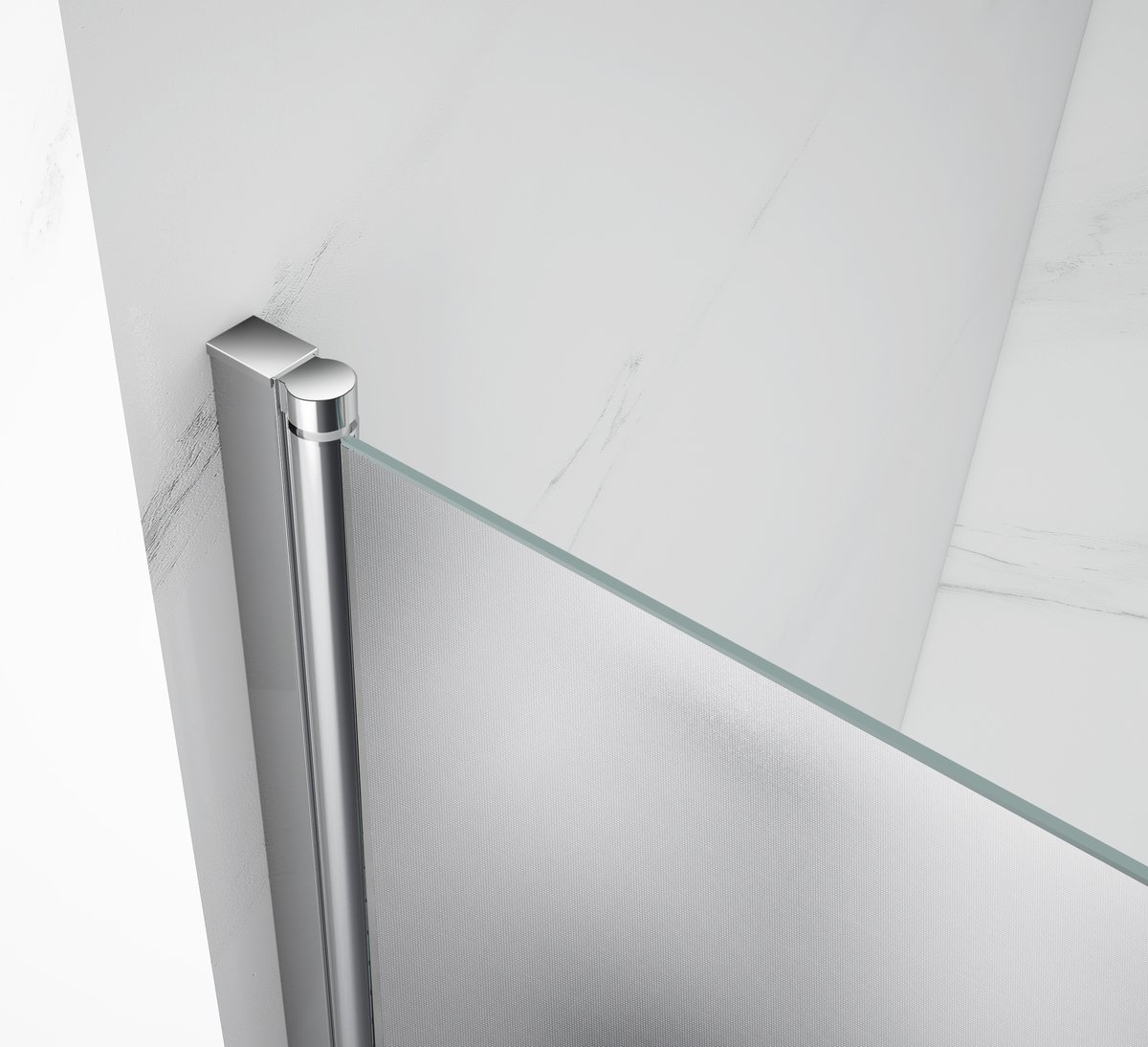 Aqualine PILOT otočné sprchové dveře 700mm, detail profilu skla