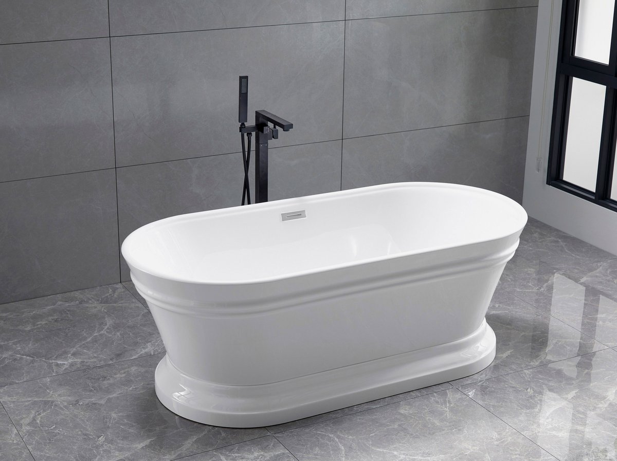 Aqualine ANTIK volně stojící retro vana, 160x79cm, bílá, v koupelně