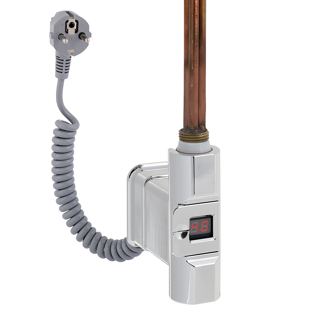 Hydronix Home Plus Eco BASIC topná tyč, barva lesklý chrom s kabelem se zástrčkou