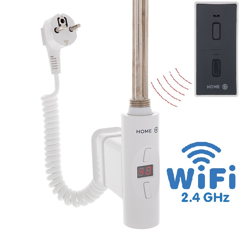 Hydronix Home Plus WiFi, O-profil, topná tyč, barva bílá s kabelem se zástrčkou