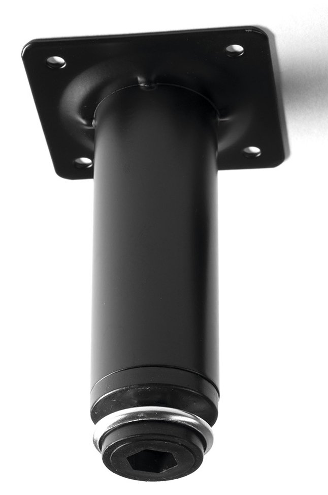 Aqualine KERAMIA FRESH výškově stavitelná nožička, výška 100-110mm, černá mat, pohled zespodu