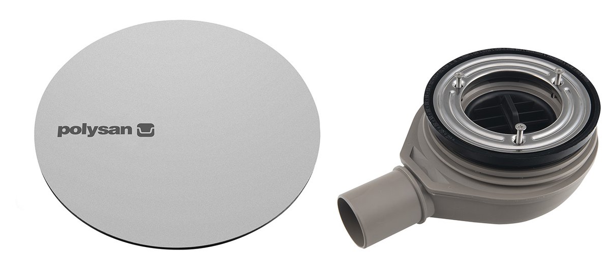 Polysan MIRAI vaničkový sifon, průměr 90mm, DN40, krytka nerez