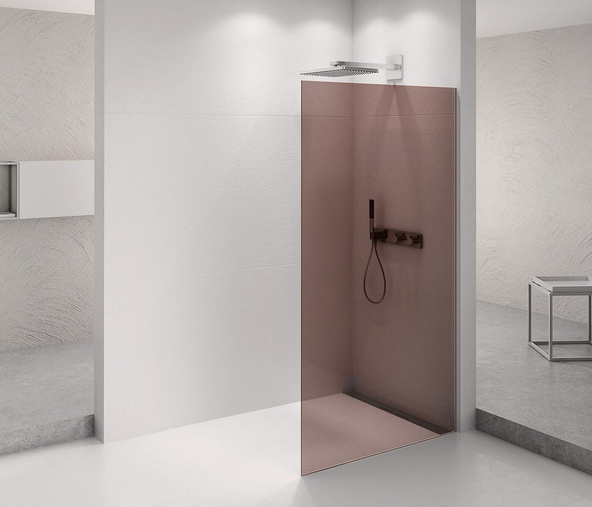 Polysan ARCHITEX CHROM sprchová zástěna 1162mm, sklo Marron