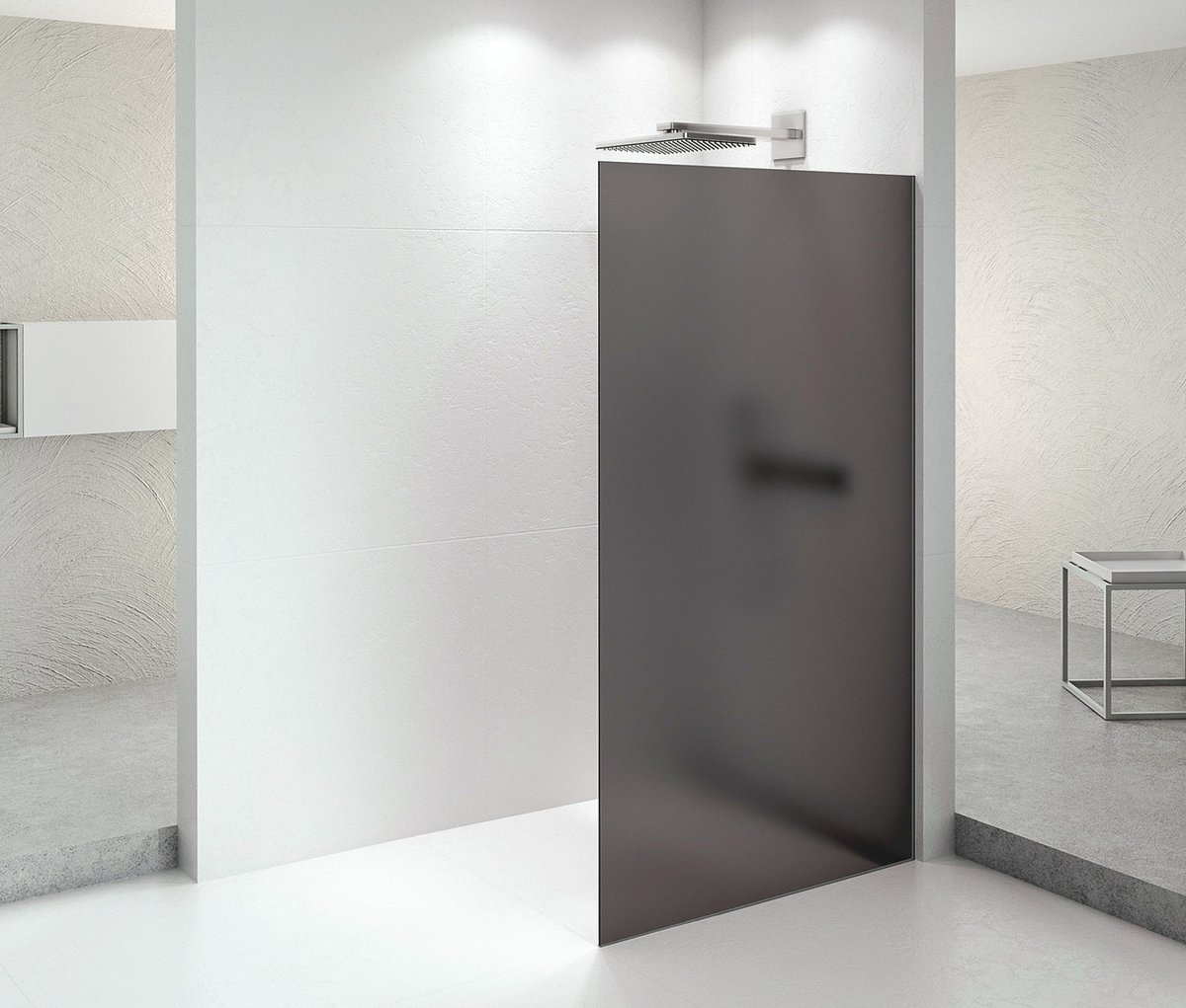 Polysan ARCHITEX CHROM sprchová zástěna 1462mm, kouřové matné sklo