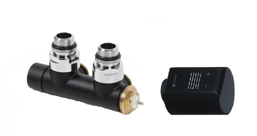Terma VAZ připojovací sada termostatická Wifi pro středové připojení 50mm, provedení černá