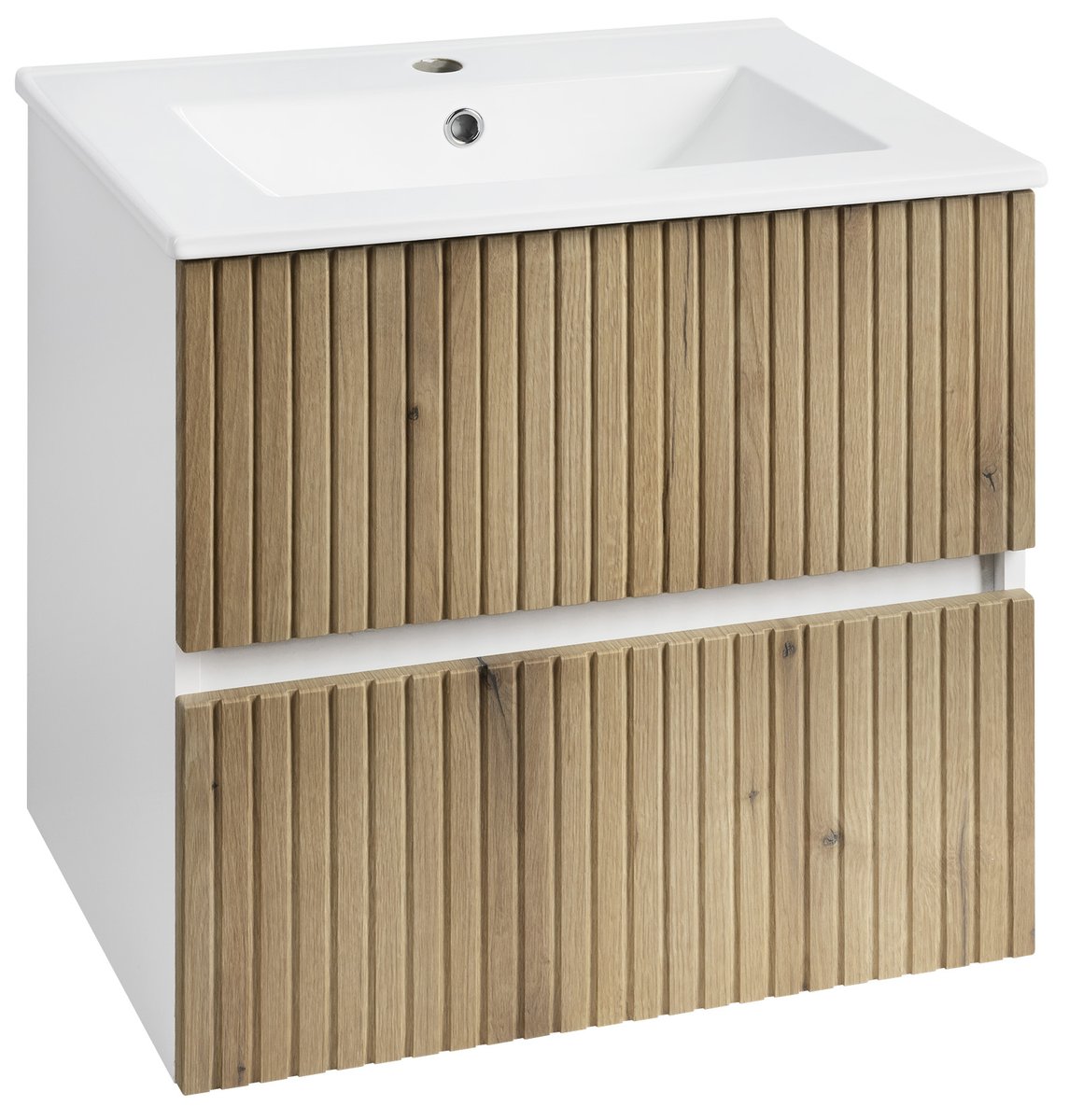 Aqualine PANEDA STRIP umyvadlová skříňka 59,5x55x45,2cm, dub emporio