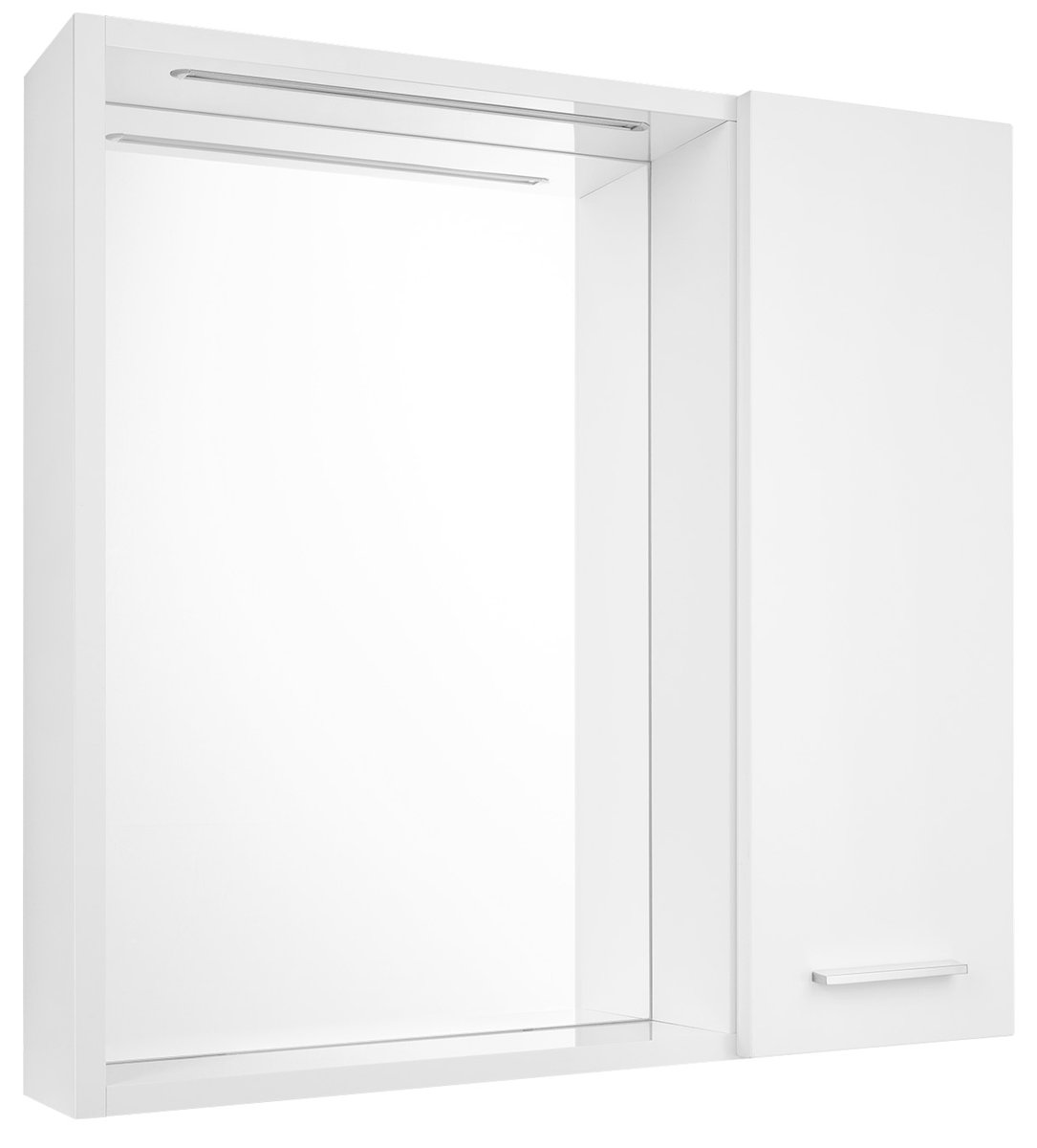 Aqualine ZOJA/KERAMIA FRESH STRIP galerka s LED osvětlením, 60x60x14cm, pravá, bílá