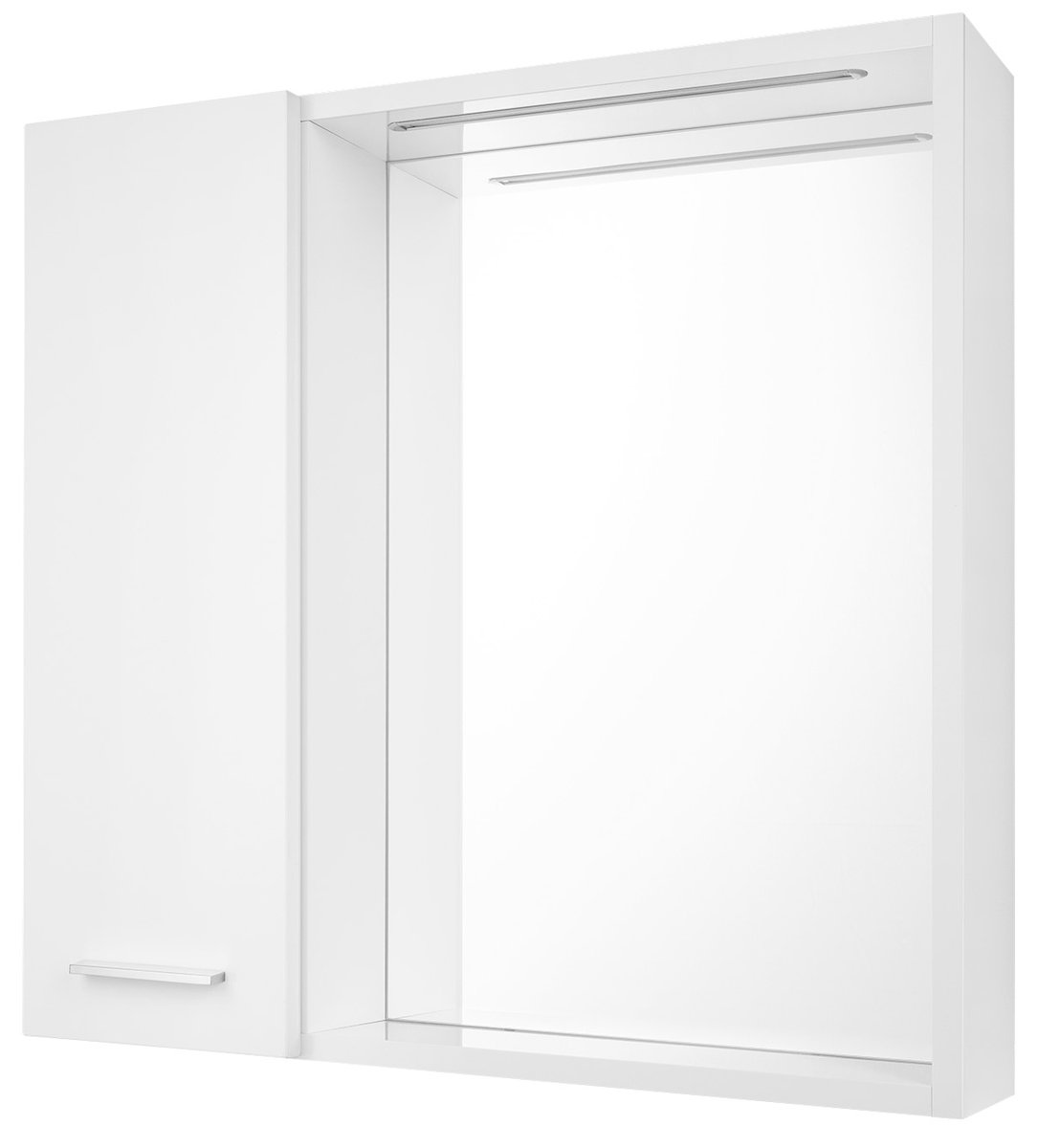 Aqualine ZOJA/KERAMIA FRESH STRIP galerka s LED osvětlením, 60x60x14cm, levá, bílá