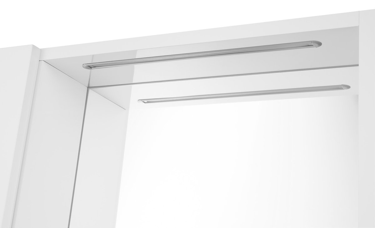 Aqualine ZOJA/KERAMIA FRESH STRIP galerka s LED osvětlením, 60x60x14cm, levá, bílá, detail osvětlení