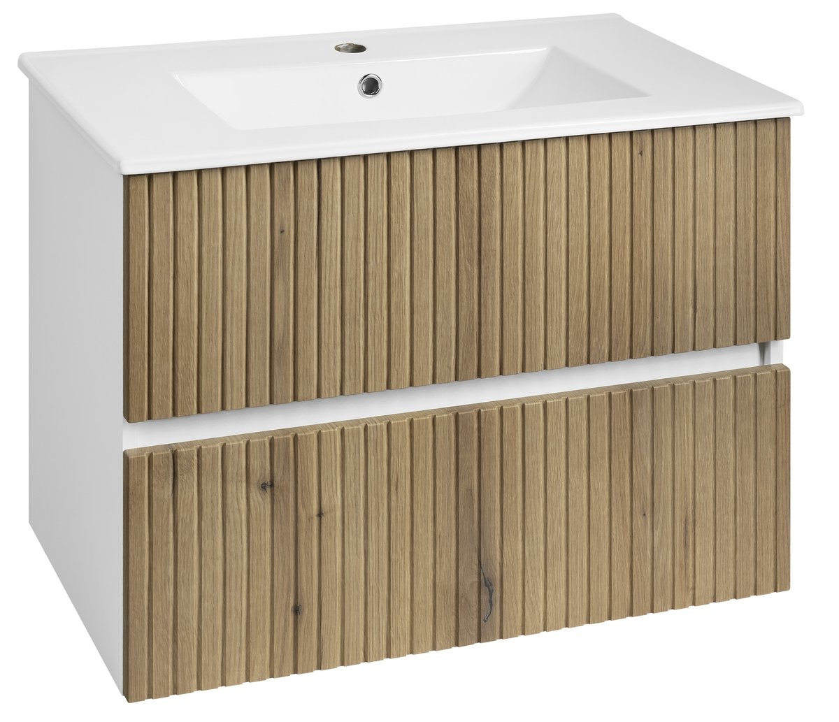 Aqualine PANEDA STRIP umyvadlová skříňka 74,5x55x45,2cm, dub emporio