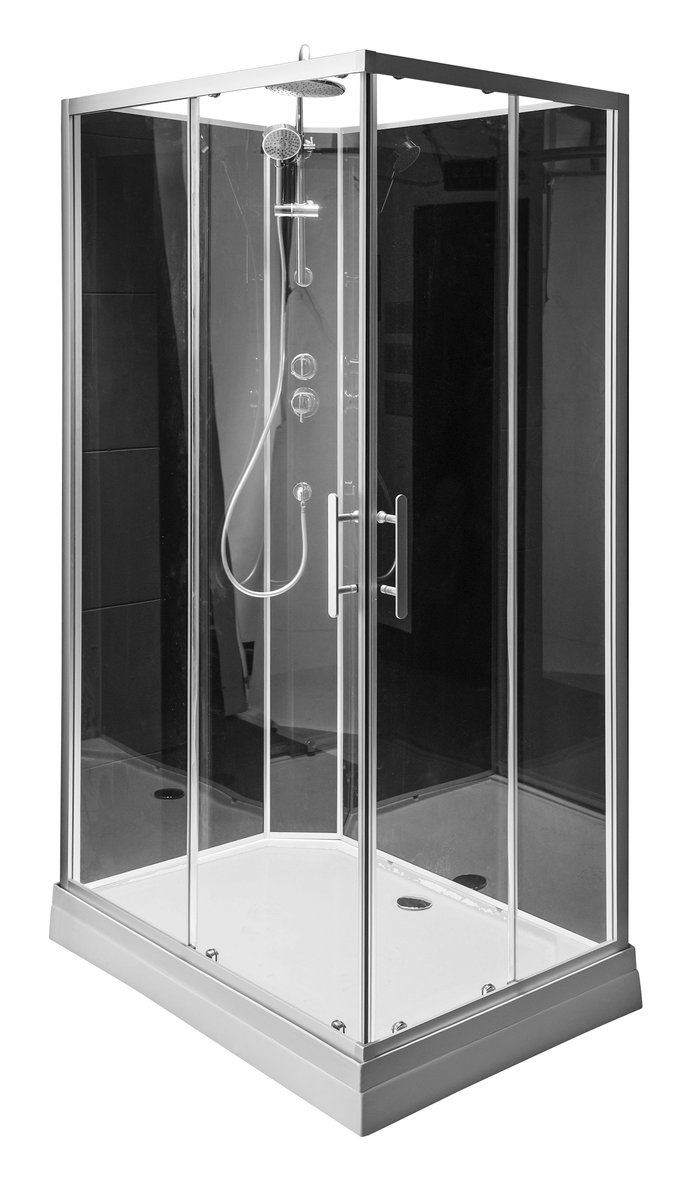Aqualine GRANVIK obdélníkový sprchový box 800x1200x2180mm, čiré sklo