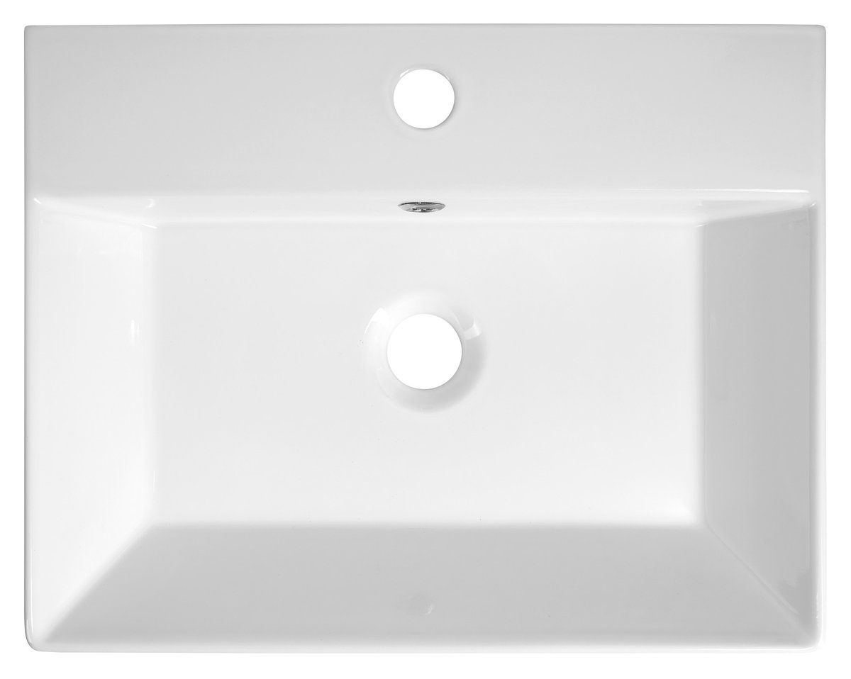 Aqualine ORION keramické umyvadlo 49x38,6cm, bílá, pohled shora