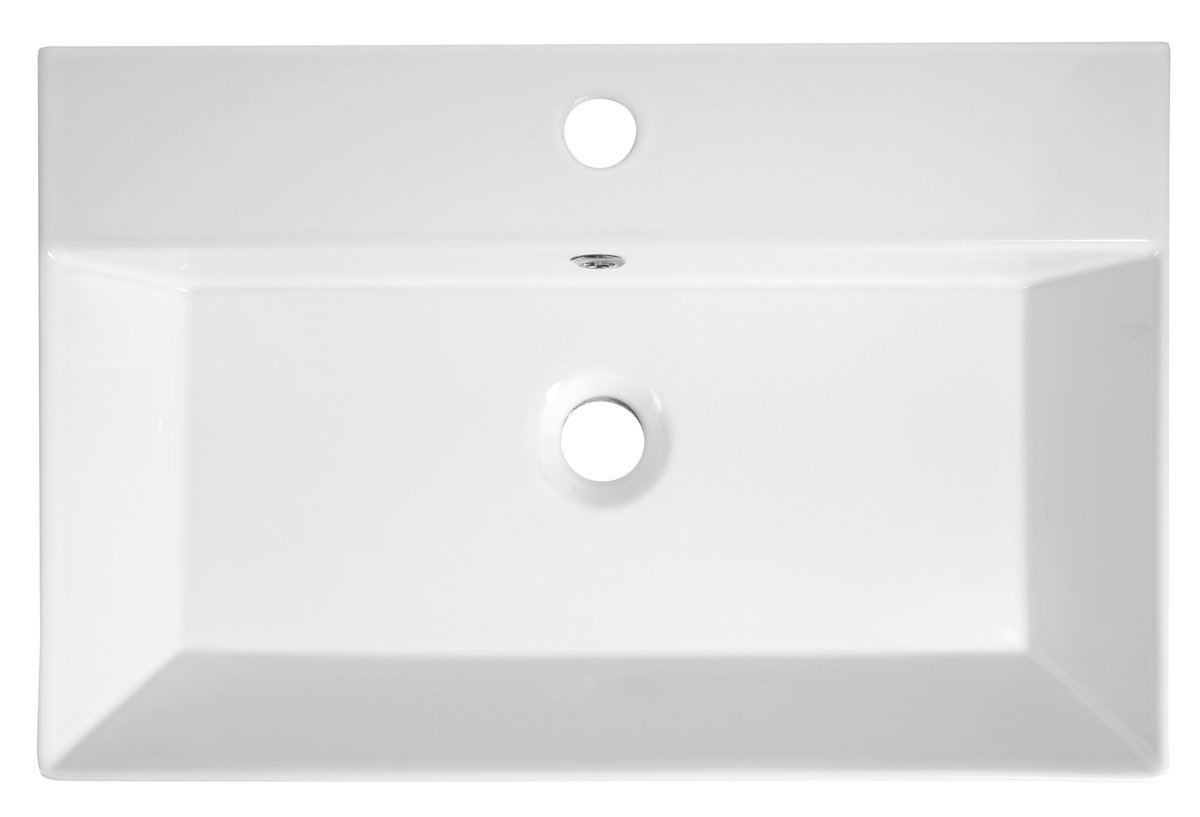 Aqualine ORION keramické umyvadlo 59x38,6cm, bílá, pohled shora