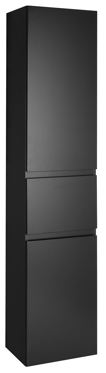 Aqualine ALTAIR vysoká skříňka s košem 40x184x31cm, černá mat, pravá