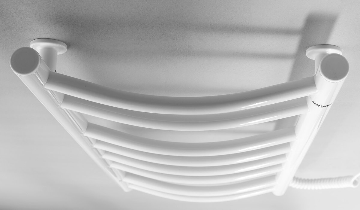 Aqualine SUPE elektrický sušák ručníků, 360x800mm, 107W, bílý, pohled shora