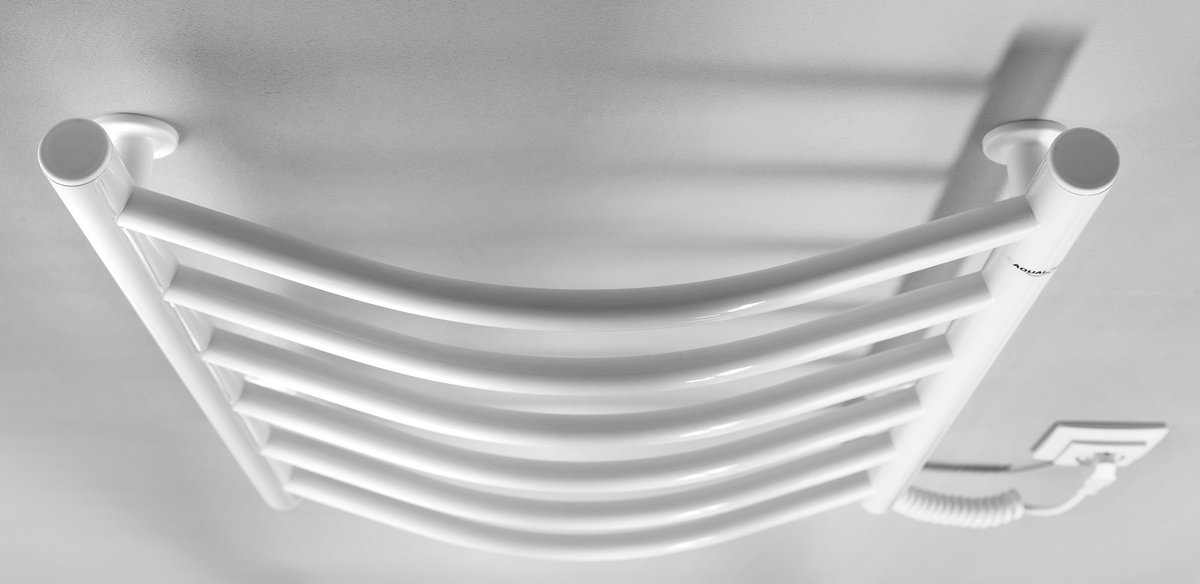 Aqualine SUPE elektrický sušák ručníků, 480x600mm, 148W, bílý, pohled shora