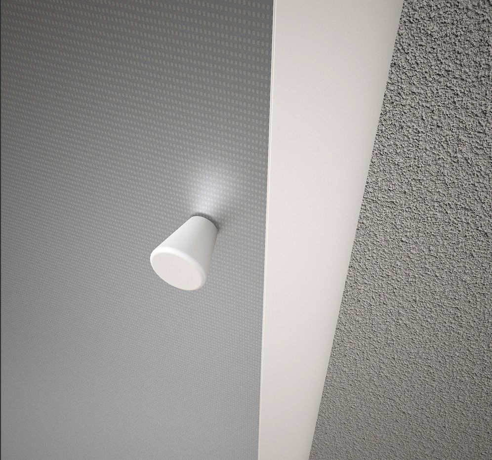 Aqualine UGGA obdélníkový sprchový kout 1000x900mm, sklo Brick, bílá, detail madla