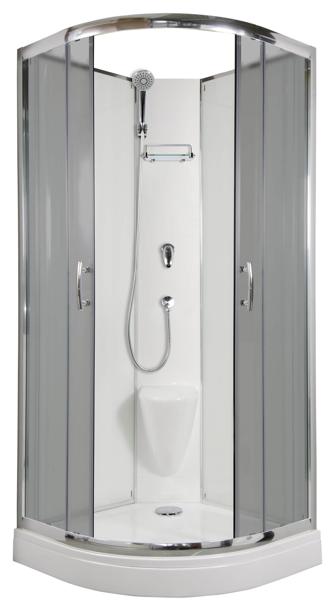 ARTTEC BRILIANT 90x90 cm - Sprchový box model 2 šedé sklo