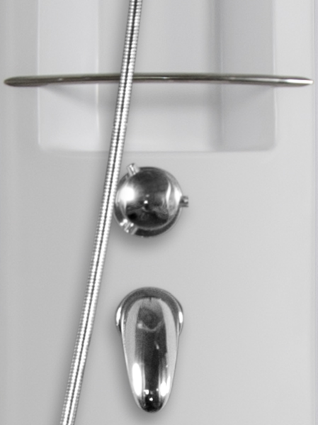 ARTTEC SMARAGD 90x90 cm - Sprchový box model 3 chinchilla sklo, detail panelu s baterií