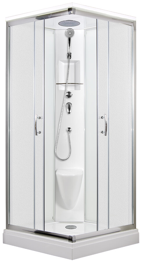 ARTTEC SMARAGD 90x90 cm - Sprchový box model 3 chinchilla sklo