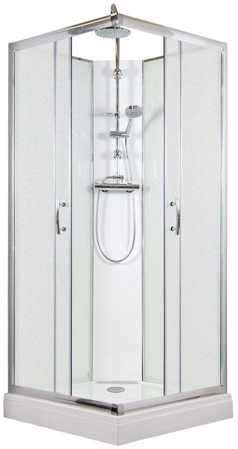 ARTTEC SMARAGD 90x90 cm - Termo sprchový box model 6 chinchilla sklo