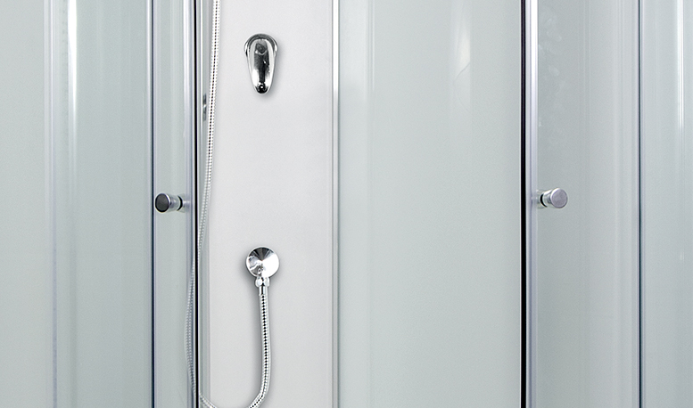 ARTTEC SIRIUS 120x90 cm - Parní sprchový box model 8 čiré sklo levá vanička, zadní panel s baterií