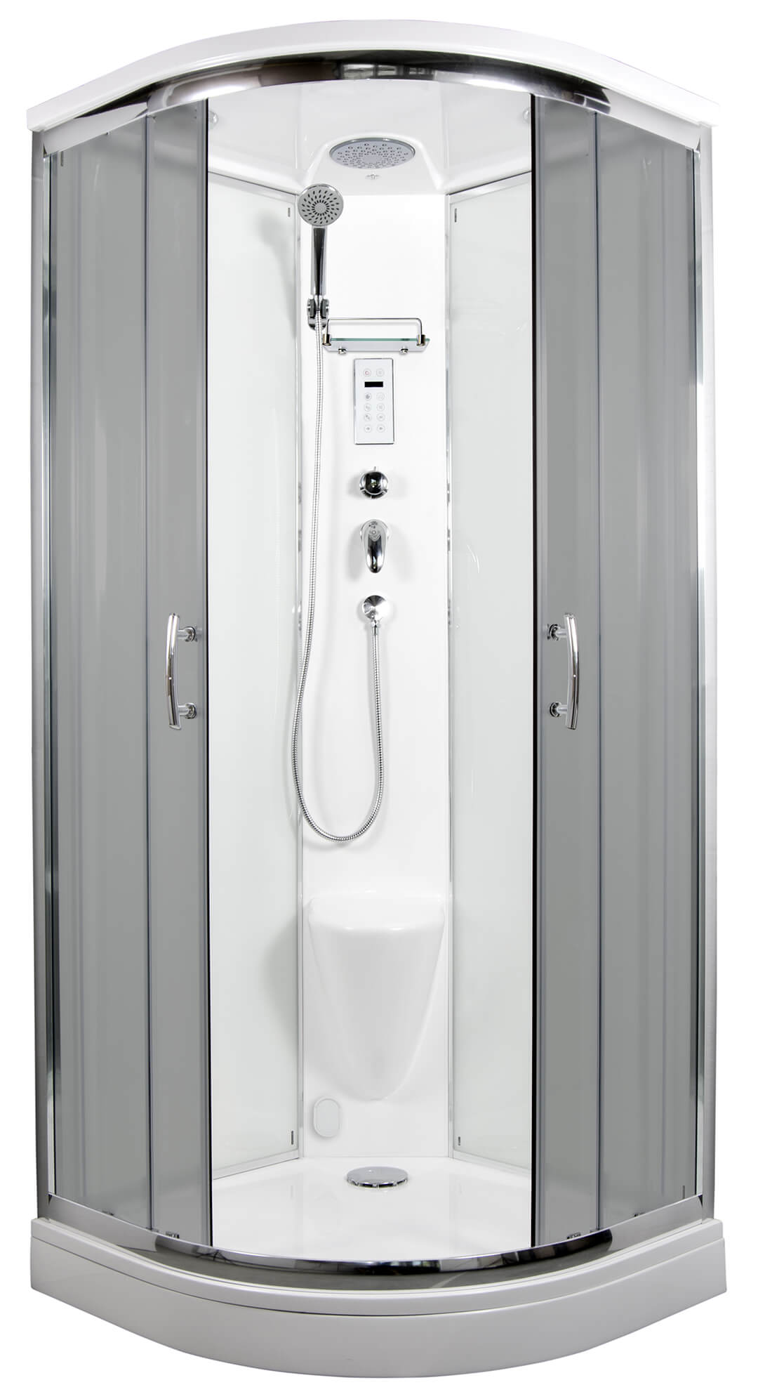 ARTTEC BRILIANT 90x90 cm - Parní sprchový box model 8 šedé sklo